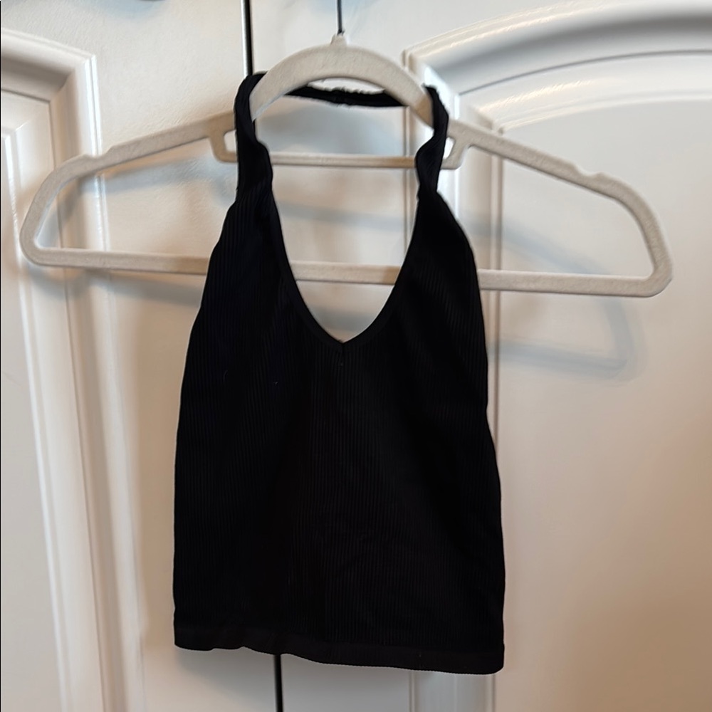 Black Halter Neck Top